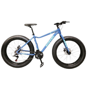 Bicicleta aro 26 21v fat azul/verde