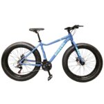 Bicicleta aro 26 21v fat azul/verde