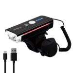 Farol Led com sensor e buzina eletrônica 350 lúmens USB