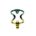 Suporte Garrafa Aluminio T6 Bicolor Gradient Verde/Dourado
