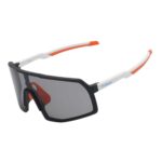 Óculos Ciclismo EL55 Lente Policarbonato Fume Uv400 Branco/Laranja/Azul