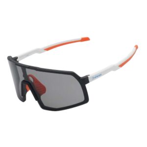 Óculos Ciclismo EL55 Lente Policarbonato Fume Uv400 Branco/Laranja/Azul