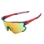 Óculos Ciclismo EL54 Lente Policarbonato Colors Uv400 Vermelho/Preto