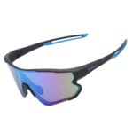 Óculos Ciclismo EL54 Lente Policarbonato Colors Uv400 Preto/Azul