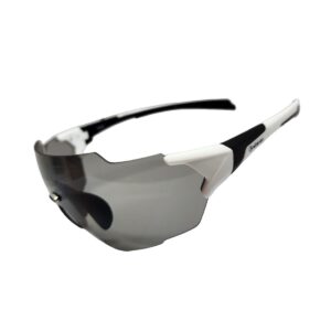 Óculos Ciclismo EL53 Lente Policarbonato Fume Uv400 Branco/Preto