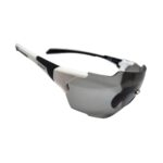 Óculos Ciclismo EL53 Lente Policarbonato Fume Uv400 Branco/Preto