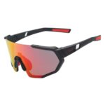 Óculos Ciclismo EL56 Lente Policarbonato Colors Uv400 Preto/Vermelho