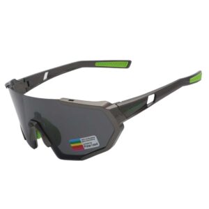 Óculos Ciclismo EL56 Lente Polarizada Cinza/Verde
