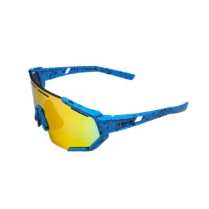 Oculos Ciclismo Kids Xq547 Lente Policarbonato Colors Uv400 Azul