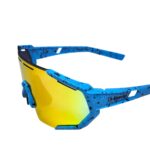 Oculos Ciclismo Kids Xq547 Lente Policarbonato Colors Uv400 Azul
