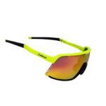 Óculos Ciclismo Xq559 Lente Policarbonato Colors Uv400 Preto Amarelo