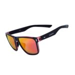 Óculos Casual Xq488 Lente Policarbonato Colors Uv400 Preto Vermelho