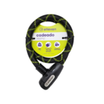 Cadeado Espiral com chave trama nylon 15mm x 800mm preto