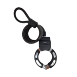 Cadeado Espiral algema com chave 8mm x 1000mm preto