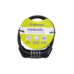 Cadeado Espiral emborrachado com segredo 8mm x 550mm preto