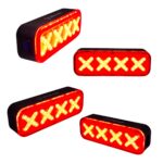 Pisca Sinalizador 300lm 7 em 1 com sensor de frenagem + alarme + controle remoto