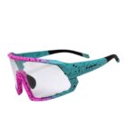 Óculos Ciclismo EL300 Lente Fotocromática Armação Bicolor Rosa/Verde