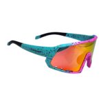 Óculos Ciclismo EL300 Lente Policarbonato Colors UV400 Armação Bicolor Rosa/Verde