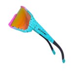 Óculos Ciclismo EL300 Lente Policarbonato Colors UV400 Armação Bicolor Rosa/Verde