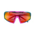 Óculos Ciclismo EL300 Lente Policarbonato Colors UV400 Armação Bicolor Rosa/Verde