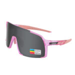 Óculos ciclismo tr90 el656 lente rosa polarizada rosa