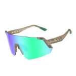 Óculos ciclismo el647 lente policarbonato uv400 verde/bege