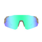 Óculos ciclismo el647 lente policarbonato uv400 verde/bege