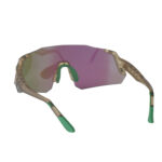 Óculos ciclismo el647 lente policarbonato uv400 verde/bege