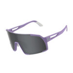 Óculos ciclismo el655 lente fumê policarbonato uv400 verde/roxo
