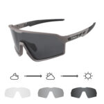 Óculos ciclismo tr90 el652 lente fotocromática cinza/preto