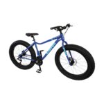 Bicicleta aro 26 21v fat azul/verde