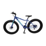Bicicleta aro 26 21v fat azul/verde