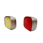Pisca sinalizador diant+trás 36 chips led vermelho/branco usb-c