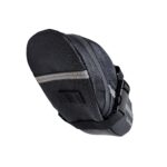 Bolsa de selim 1lt impermeável c/ zíper refletivo preto