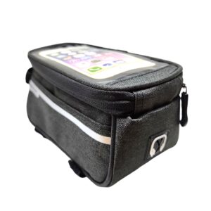 Bolsa de quadro 2lt impermeável c/ zíper porta celular preto
