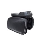Bolsa de quadro 2x500ml impermeável c/ zíper porta celular touch preto