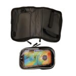 Bolsa de quadro 2x500ml impermeável c/ zíper porta celular touch preto