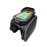 Bolsa de quadro 2x500ml impermeável c/ zíper porta celular touch preto