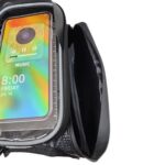 Bolsa de quadro 2x500ml impermeável c/ zíper porta celular touch preto