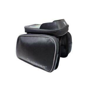 Bolsa de quadro 2x500ml impermeável c/ zíper porta celular touch preto