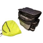 Bolsa alforge dir/esq/sup 42x10lt impermeável c/ zíper refletivo preto/cinza