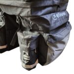 Bolsa alforge dir/esq/sup 42x10lt impermeável c/ zíper refletivo preto/cinza