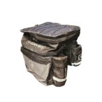 Bolsa alforge dir/esq/sup 42x10lt impermeável c/ zíper refletivo preto/cinza