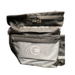 Bolsa alforge dir/esq/sup 42x10lt impermeável c/ zíper refletivo preto/cinza