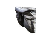 Bolsa alforge dir/esq/sup 42x10lt impermeável c/ zíper refletivo preto/cinza