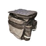Bolsa alforge dir/esq/sup 42x10lt impermeável c/ zíper refletivo preto/cinza